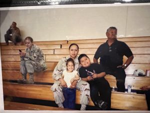 Brandon Piestewa with his mother when he was young.